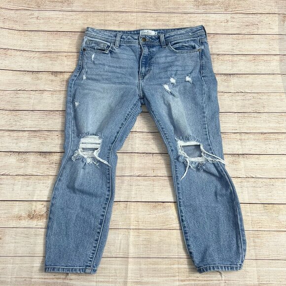 Windsor‎ Distressed Skinny Jeans Size 9 Women's Light Blue Ripped Denim - Picture 5 of 11